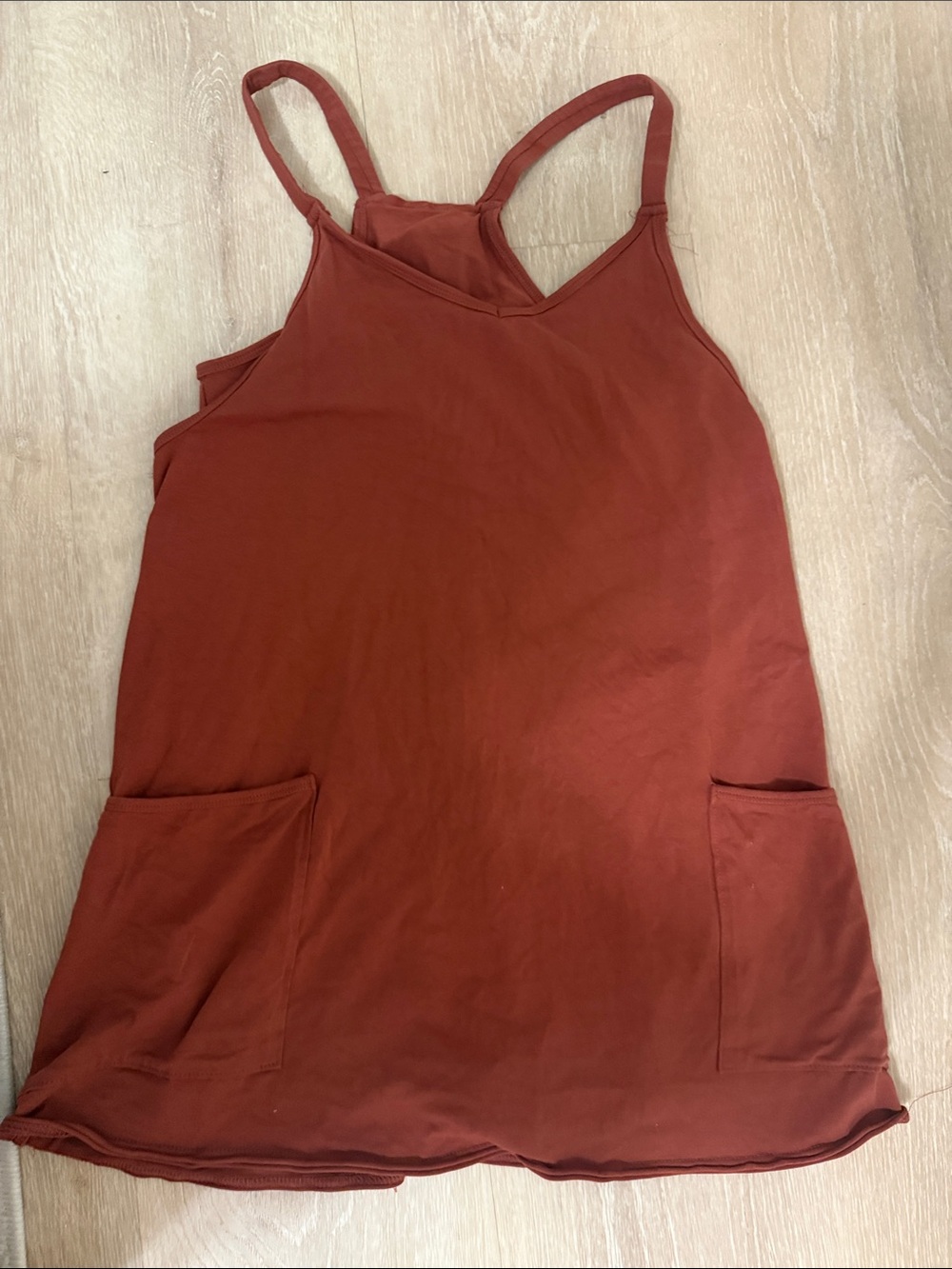Rust Red Women’s Dress with Pockets